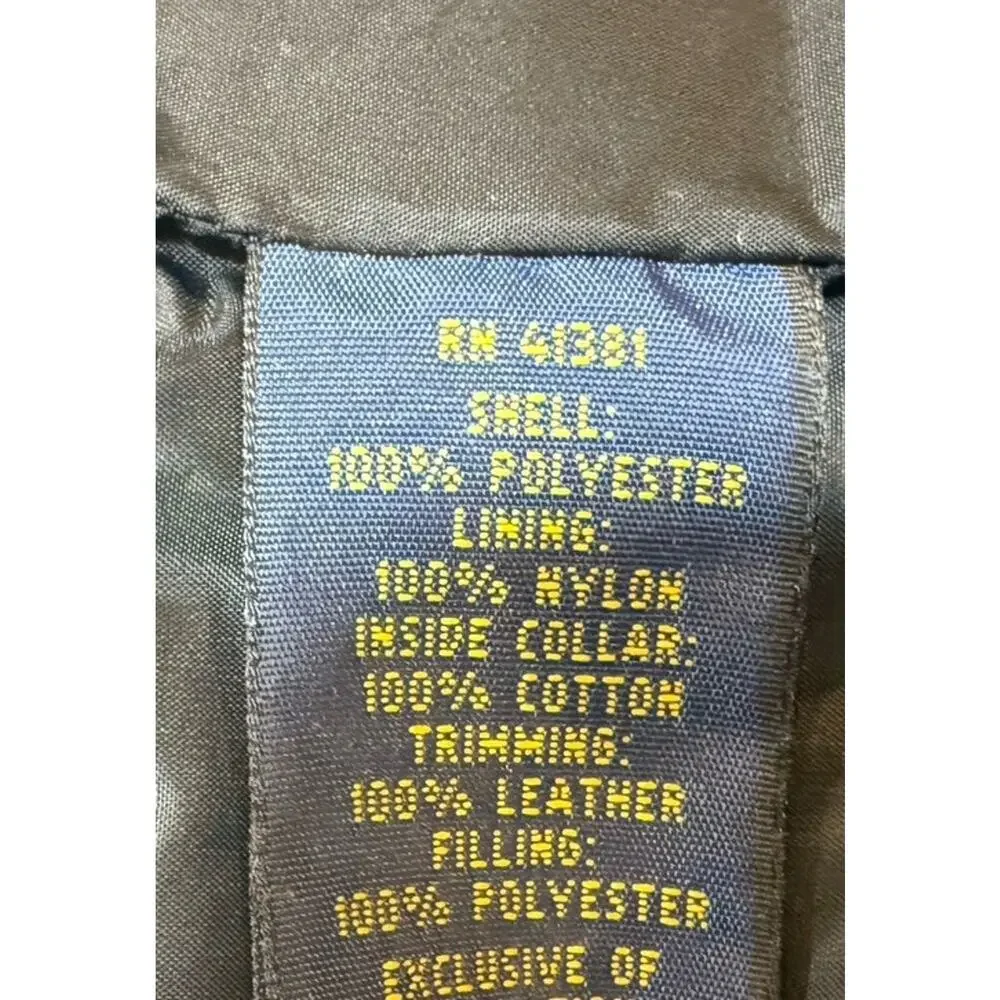 Polo Ralph Lauren Club Quilted Vest Mens Black Gold Hardware Sz XL
